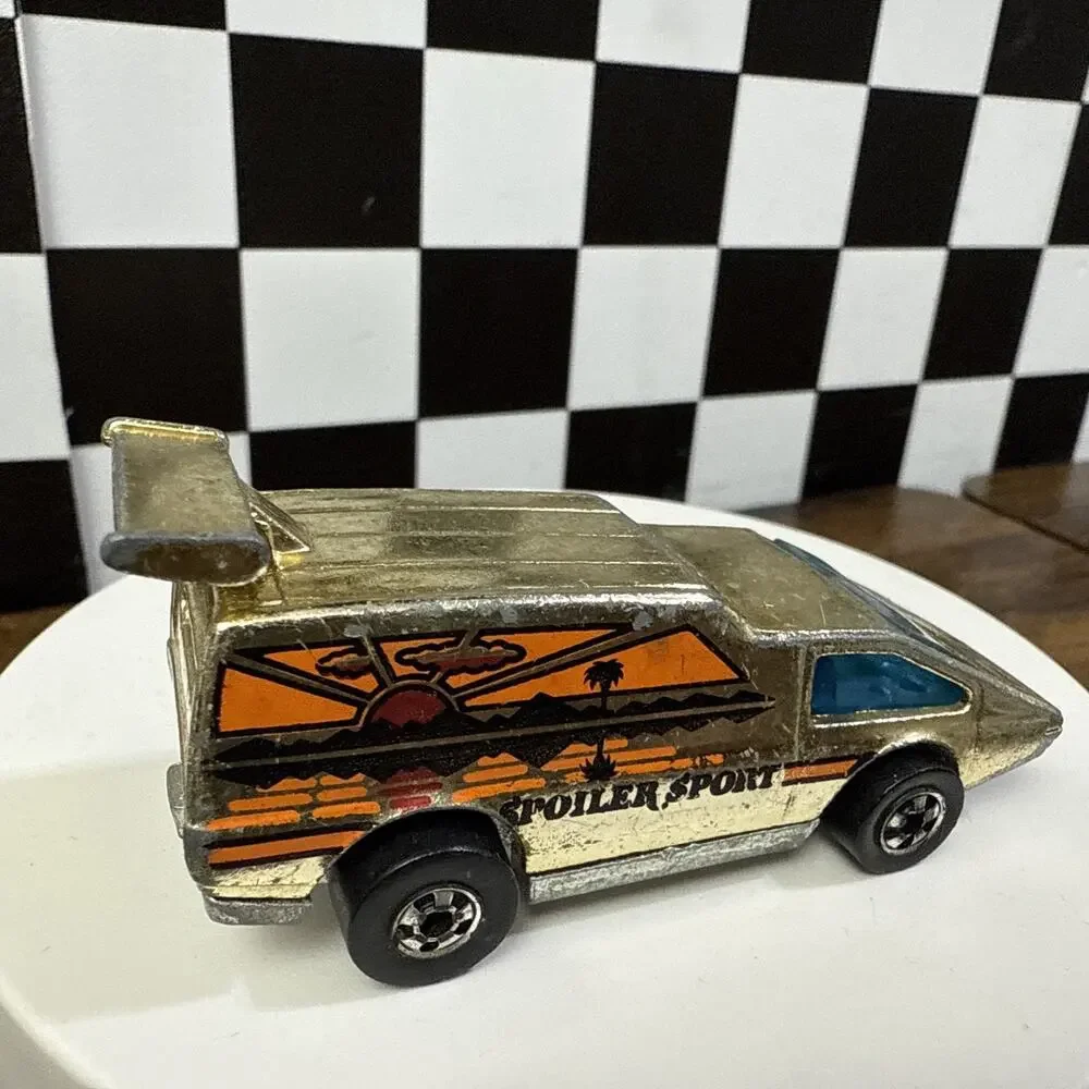 Hot Wheels Spoiler Sport 1976 Gold Chrome Blackwall Made In Hong Kong - Picture 2 of 9
